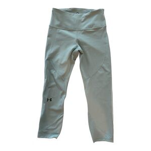 Under Armour Leggings Pants HeatGear Light Green Cropped Women’s Small Athletic
